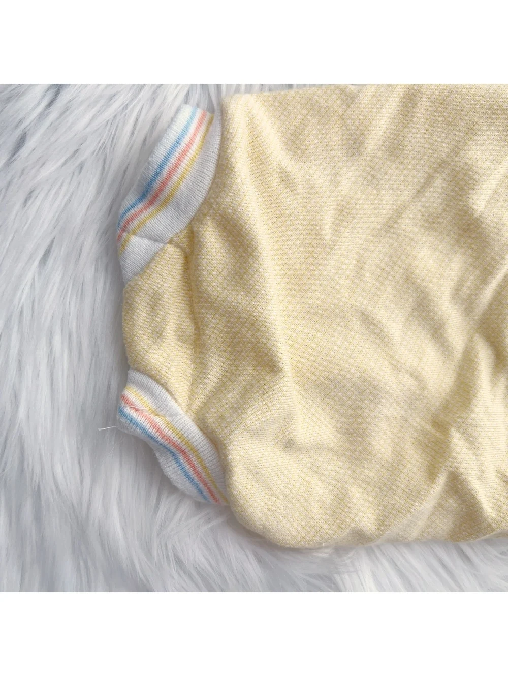 Vintage Healthtex Baby Romper 3 Months Yellow Teddy Bear USA 70s 80s One Piece